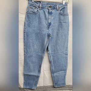 40114 Vintage Levis 550 Jeans Women Size 11 Relaxed Fit Tapered Leg 90s Light